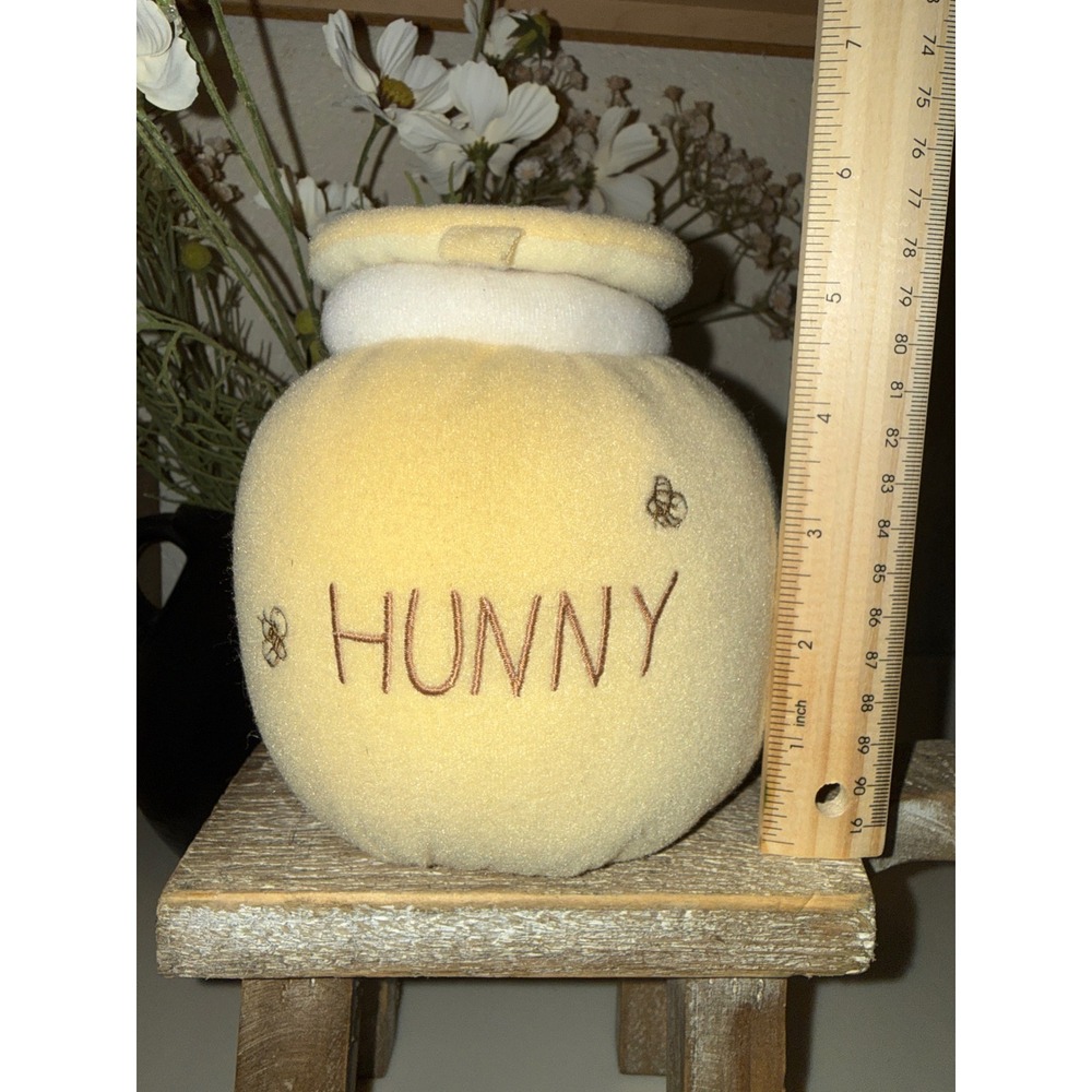 Disney Classic Pooh Plush Hunny Pot Yellow Honey Jar Stuffed Toy Nursery Decor - Picture 6 of 7
